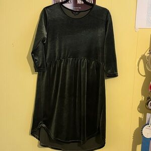 Amaryllis Olive Velvet Top